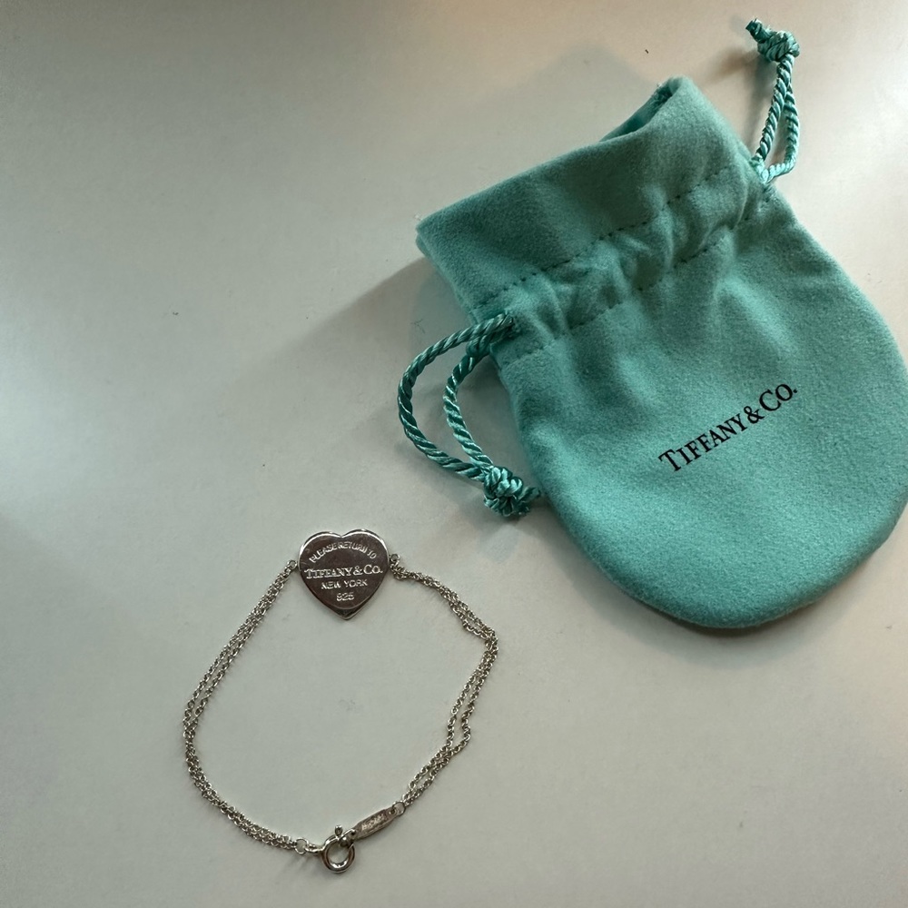 Tiffany & Co. Heart Tag Double Chain Bracelet